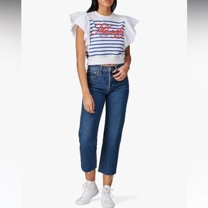 Trave Vivienne Crop Straight Jeans Denim Ankle Straight Leg